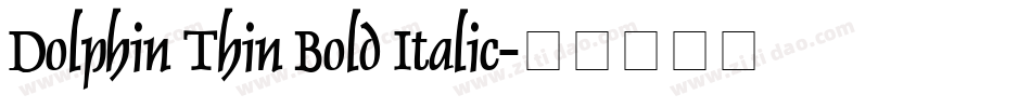 Dolphin Thin Bold Italic字体转换